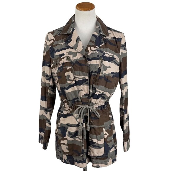 Y2K Banana Republic Camo Military Jacket | Gorpcore Utility Grunge Streetwear Lg - Picture 15 of 16